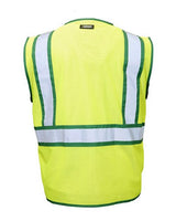 Kishigo 1595-1598 Standard Contrast Vest #color_Lime/ Green