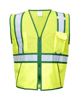 Kishigo 1595-1598 Standard Contrast Vest #color_Lime/ Green