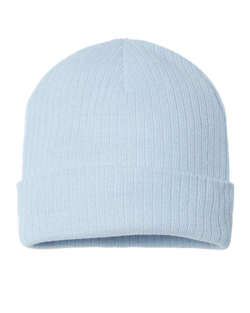 Atlantis Headwear RIO Sustainable Rib Cuffed Beanie #color_Light Blue