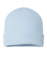 Atlantis Headwear RIO Sustainable Rib Cuffed Beanie #color_Light Blue