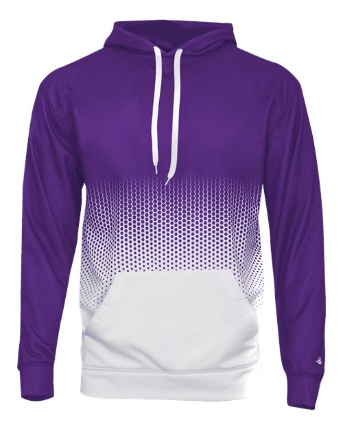 Badger 1404 Hex 2.0 Hooded Sweatshirt #color_Purple