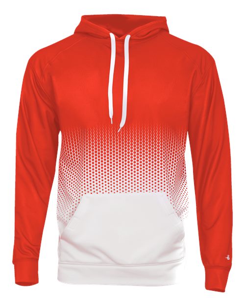 Badger 1404 Hex 2.0 Hooded Sweatshirt #color_Burnt Orange