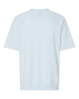 MV Sport W23711 Women's French Terry Short Sleeve Crewneck Pullover #color_Arctic Blue