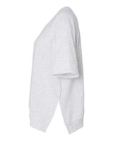 MV Sport W23711 Women's French Terry Short Sleeve Crewneck Pullover #color_Ash