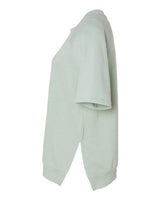 MV Sport W23711 Women's French Terry Short Sleeve Crewneck Pullover #color_Greenstone