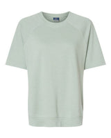 MV Sport W23711 Women's French Terry Short Sleeve Crewneck Pullover #color_Greenstone