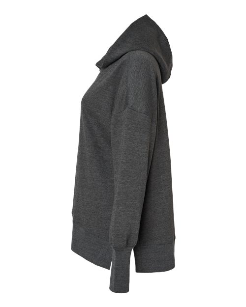 MV Sport W23720 Women's French Terry Hooded Sweatshirt #color_Charcoal