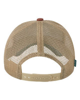 LEGACY OFAFP Old Favorite Five-Panel Trucker Cap #color_Mt Sunset/ Maroon/ Khaki