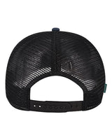 LEGACY ROADIE Five-Panel Trucker Cap #color_Navy Slub/ Black