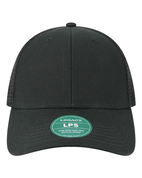 LEGACY LPS Lo-Pro Snapback Trucker Cap #color_Black/ Black
