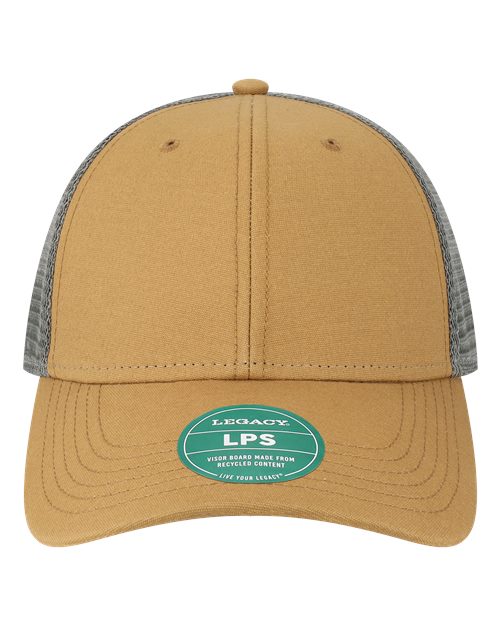 LEGACY LPS Lo-Pro Snapback Trucker Cap #color_Caramel/ Dark Grey