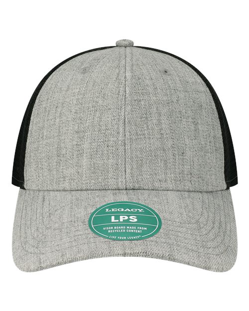 LEGACY LPS Lo-Pro Snapback Trucker Cap #color_Heather Grey/ Black