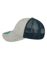 LEGACY LPS Lo-Pro Snapback Trucker Cap #color_Heather Grey/ Navy