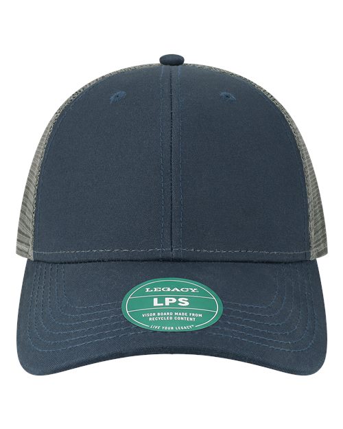 LEGACY LPS Lo-Pro Snapback Trucker Cap #color_Navy/ Dark Grey