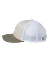 The Game GB452R Everyday Rope Trucker Cap #color_Stone/ Light Olive/ White