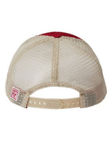 The Game GB880 Soft Trucker Cap #color_Vintage Red/ Khaki