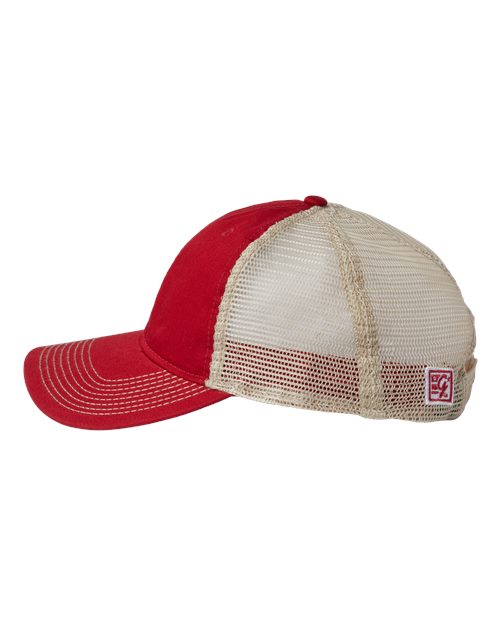The Game GB880 Soft Trucker Cap #color_Vintage Red/ Khaki