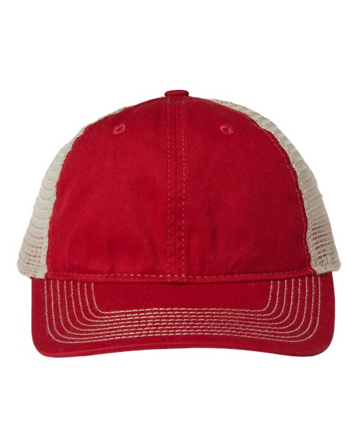 The Game GB880 Soft Trucker Cap #color_Vintage Red/ Khaki