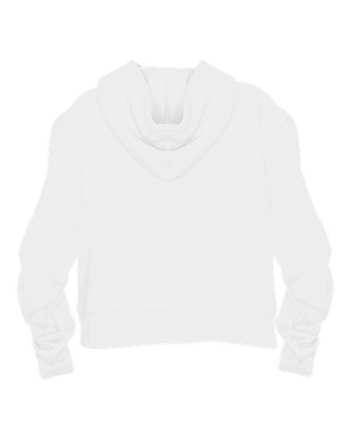 Badger 1261 Women's Crop Hooded Sweatshirt #color_White