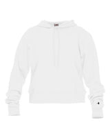 Badger 1261 Women's Crop Hooded Sweatshirt #color_White