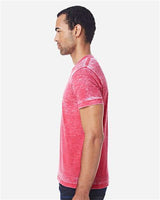 Colortone 1350 Acid Wash Burnout T-Shirt #color_Ruby