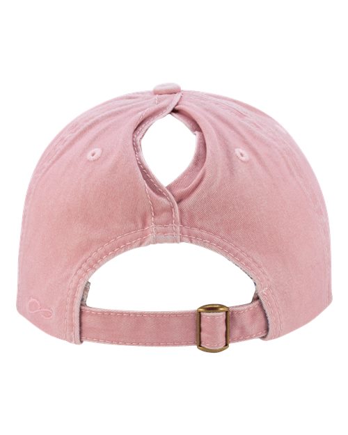 Infinity Her CASSIE Women's Pigment-Dyed with Fashion Undervisor Cap #color_Dusty Pink/ Floral