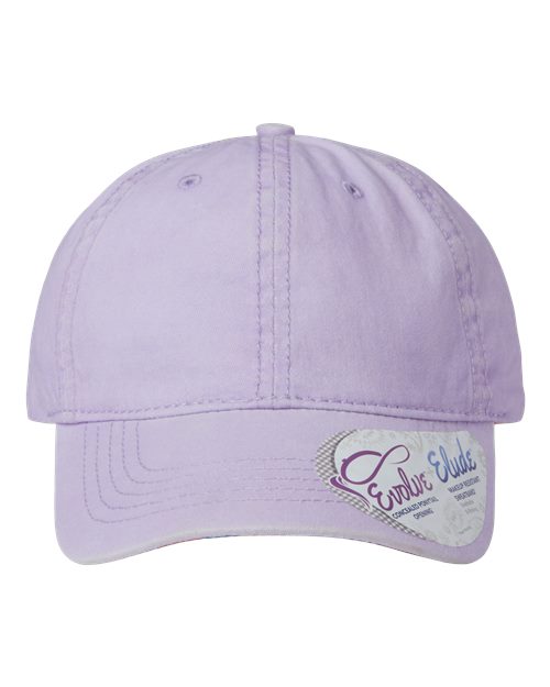 Infinity Her CASSIE Women's Pigment-Dyed with Fashion Undervisor Cap #color_Lavender/ Stripes