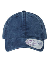 Infinity Her CASSIE Women's Pigment-Dyed with Fashion Undervisor Cap #color_Navy/ Stripes