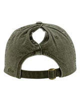 Infinity Her CASSIE Women's Pigment-Dyed with Fashion Undervisor Cap #color_Olive/ Camo