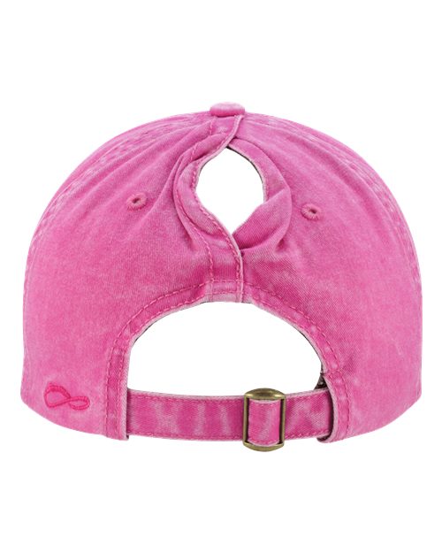 Infinity Her CASSIE Women's Pigment-Dyed with Fashion Undervisor Cap #color_Rose/ Polka Dots