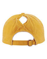 Infinity Her CASSIE Women's Pigment-Dyed with Fashion Undervisor Cap #color_Sunset Yellow/ Polka Dots
