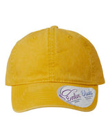 Infinity Her CASSIE Women's Pigment-Dyed with Fashion Undervisor Cap #color_Sunset Yellow/ Polka Dots