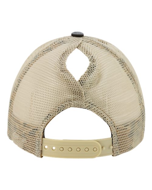 Infinity Her TESS Women's Washed Mesh-Back Cap #color_Black/ Leopard
