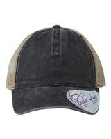 Infinity Her TESS Women's Washed Mesh-Back Cap #color_Black/ Leopard