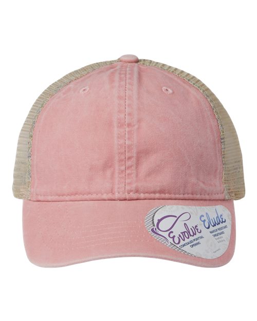 Infinity Her TESS Women's Washed Mesh-Back Cap #color_Dusty Pink/ Floral