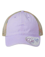 Infinity Her TESS Women's Washed Mesh-Back Cap #color_Lavender/ Stripes