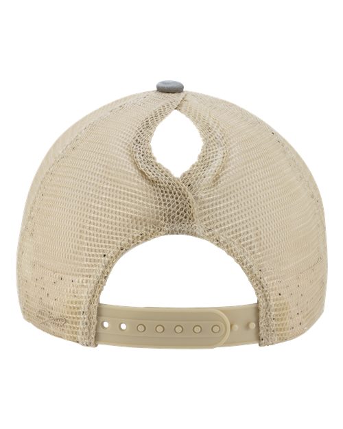 Infinity Her TESS Women's Washed Mesh-Back Cap #color_Light Grey/ Polka Dots
