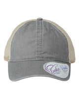 Infinity Her TESS Women's Washed Mesh-Back Cap #color_Light Grey/ Polka Dots
