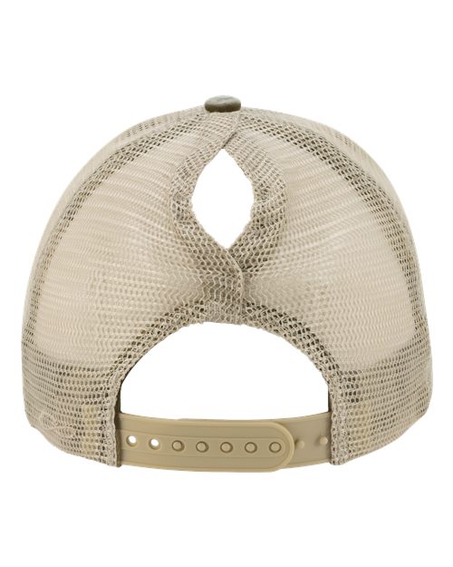 Infinity Her TESS Women's Washed Mesh-Back Cap #color_Olive/ Camo