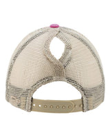 Infinity Her TESS Women's Washed Mesh-Back Cap #color_Rose/ Polka Dots