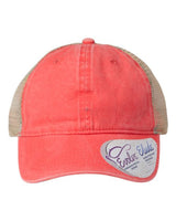 Infinity Her TESS Women's Washed Mesh-Back Cap #color_Sherbet/ Stripes