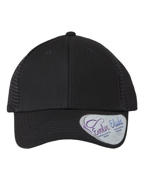 Infinity Her CHARLIE Women's Modern Trucker Cap #color_Black/ Black