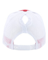 Infinity Her CHARLIE Women's Modern Trucker Cap #color_Coral/ White