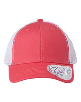 Infinity Her CHARLIE Women's Modern Trucker Cap #color_Coral/ White