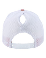Infinity Her CHARLIE Women's Modern Trucker Cap #color_Dusty Rose/ White