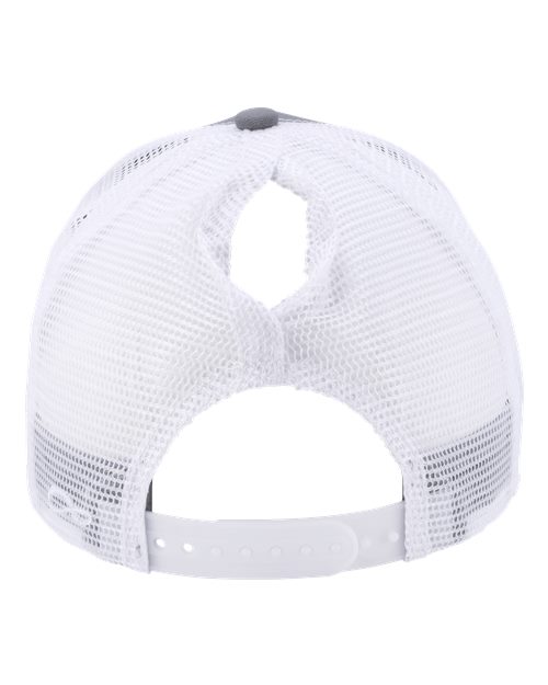 Infinity Her CHARLIE Women's Modern Trucker Cap #color_Grey/ White
