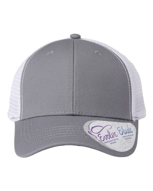 Infinity Her CHARLIE Women's Modern Trucker Cap #color_Grey/ White