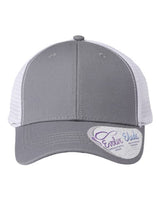 Infinity Her CHARLIE Women's Modern Trucker Cap #color_Grey/ White