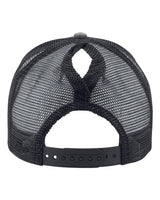 Infinity Her CHARLIE Women's Modern Trucker Cap #color_Heather Grey/ Black