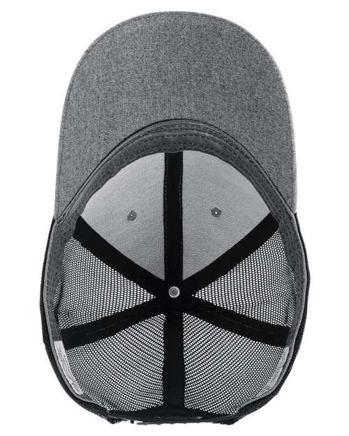Infinity Her CHARLIE Women's Modern Trucker Cap #color_Heather Grey/ Black